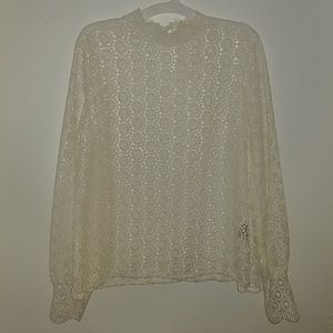 H&M see through cream top